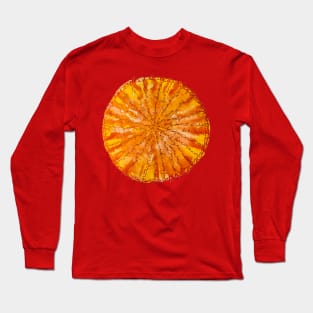 Orange Sun Mandala Long Sleeve T-Shirt